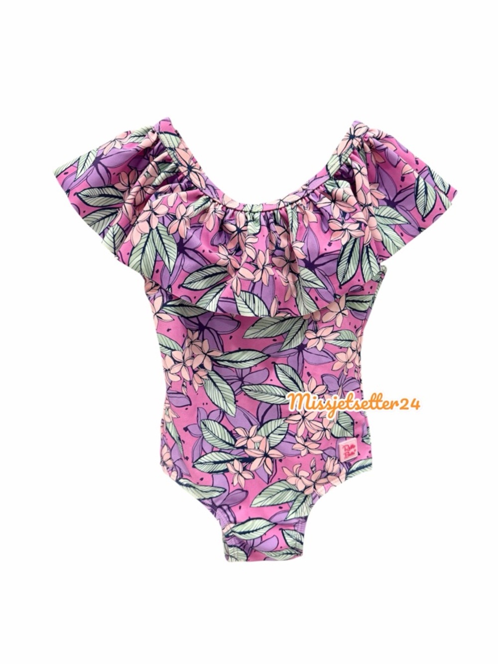 Ruffle Butts Violet Valley Ruffle One Piece Swimsuit 18-24 months EUC Floral